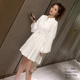 ノーカラーシャツワンピース ウエストマーク シャツワンピース | NinaetLina | 詳細画像4