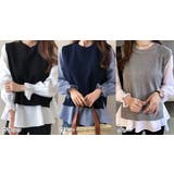 ニットベストシャツアンサンブル2点セット レディース トップス | NinaetLina | 詳細画像2