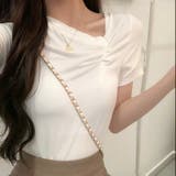 アシメネック半袖カットソー レディース トップス | NinaetLina | 詳細画像4