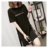 ブラック | 大人可愛い トレンド tシャツ | NinaetLina