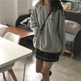 グレー | ワンポイントロゴクルーネックカットソー レディース トップス | NinaetLina