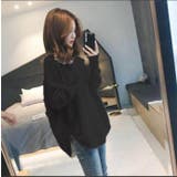 ブラック | Vネックチュニックニット 長袖 秋 | NinaetLina