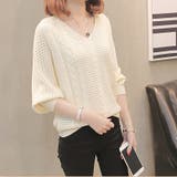 Vネックドルマンニット レディース F | NinaetLina | 詳細画像4