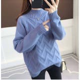 ブルー | ハイネックニット レディース トップス | NinaetLina