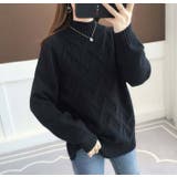 ブラック | ハイネックニット レディース トップス | NinaetLina