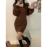 スクエアネックニットワンピース レディース ニット | NinaetLina | 詳細画像6