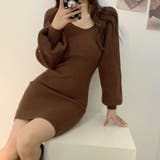 スクエアネックニットワンピース レディース ニット | NinaetLina | 詳細画像7