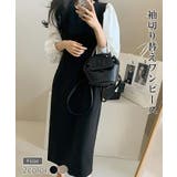 袖切り替えワンピース レディース ロングワンピース | NinaetLina | 詳細画像1