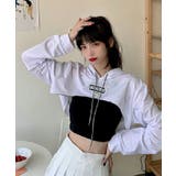 ホワイト | ショート丈プルパーカー 韓国ストリート 韓国 | NinaetLina