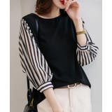 レディース 切替七分丈袖 Tシャツ | NinaetLina | 詳細画像7