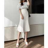 ライトベージュ | ミディ丈ハイウエストマーメイドスカート レディース ボトムス | NinaetLina