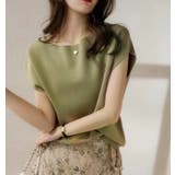 カーキ | クルーネック tシャツ サマーニット | NinaetLina