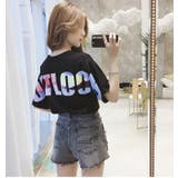 ブラック | バックプリント半袖カットソー カットソー 半袖 | NinaetLina