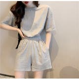 ショート丈半袖セットアップ レディース カットソー | NinaetLina | 詳細画像4