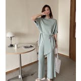 ミントグリーン | ニットソーセットアップ レディース 上下セット | NinaetLina