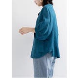 リネン混ノーカラー半袖シャツ レディース トップス | NinaetLina | 詳細画像8