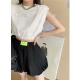 ラインストーンショート丈カットソー レディース トップス | NinaetLina | 詳細画像6 