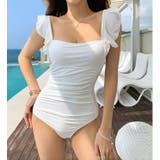 フリル背中開きモノキニワンピース 水着 韓国ファッション | NinaetLina | 詳細画像6