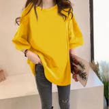 イエロー | チュニック無地半袖カットソー レディース トップス | NinaetLina