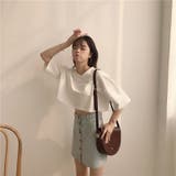 バックオープンショート丈Tシャツ | NinaetLina | 詳細画像5