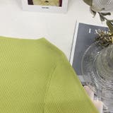 ボートネック半端袖リブニットソー レディース トップス | NinaetLina | 詳細画像8