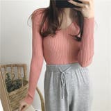 Vネックタイトリブニットソー レディース トップス | NinaetLina | 詳細画像5