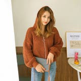 フード付きジップパーカーニットセーター レディース トップス | NinaetLina | 詳細画像5 