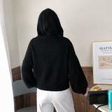 フード付きジップパーカーニットセーター レディース トップス | NinaetLina | 詳細画像10 