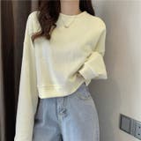 クロップド丈長袖カットソー レディース ミディアム丈 | NinaetLina | 詳細画像3