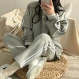 グレー | 薄手カットソーセットアップ レディース セットアップ | NinaetLina