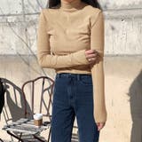 ベージュ | 起毛スムース長袖カットソー レディース トップス | NinaetLina