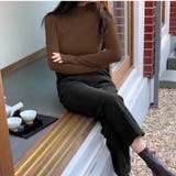 ブラウン | 起毛スムース長袖カットソー レディース トップス | NinaetLina