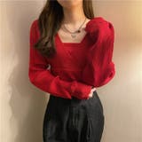 フェイクレイヤードショート丈ニット レディース トップス | NinaetLina | 詳細画像6