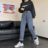 ブルー | アンクル丈テーパードデニム レディース ボトムス | NinaetLina