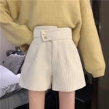 ライトベージュ | コーデュロイショートパンツ レディース 無地 | NinaetLina