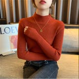 レンガ | プチハイネックリブニットソー レディース トップス | NinaetLina