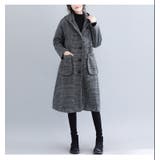 フード付き千鳥柄チェスターコート レディース アウター | NinaetLina | 詳細画像4
