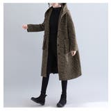フード付き千鳥柄チェスターコート レディース アウター | NinaetLina | 詳細画像7