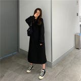 リブニット長袖ワンピース レディース トップス | NinaetLina | 詳細画像3