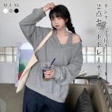 インナータンクトップ付きVネックカットソー レディース トップス | NinaetLina | 詳細画像1