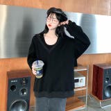 インナータンクトップ付きVネックカットソー レディース トップス | NinaetLina | 詳細画像9