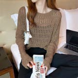 カーキ | シアーショート丈ニット レディース トップス | NinaetLina