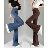 フレアデニムパンツ ハイウエスト 韓国風 | NinaetLina | 詳細画像2