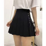 Aライン プリーツスカート レースアップ | NinaetLina | 詳細画像1 