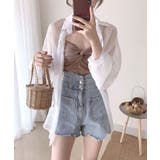 ホワイト | シアーシャツブラウス カーディガン 夏 | NinaetLina