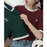 バイカラーTシャツ 韓国半袖 カジュアル | NinaetLina | 詳細画像2