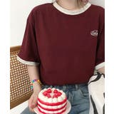 ワインレッド | バイカラーTシャツ 韓国半袖 カジュアル | NinaetLina