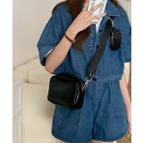 ブラック | ポーチ付きショルダーバッグ ポシェット レディース | NinaetLina