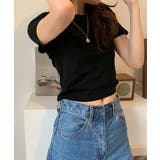 ブラック | ショート丈tシャツ へそ出し 8色 | NinaetLina