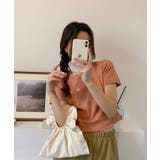 オレンジ | ショート丈tシャツ へそ出し 8色 | NinaetLina